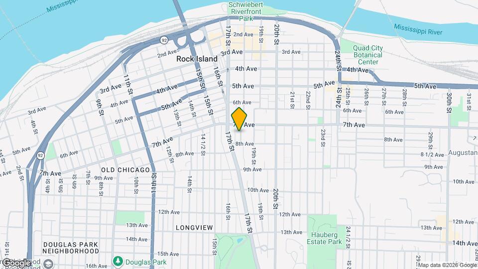 718 18th St, Unit 718 1/2 18th street Rock Island, IL 61201 Map and Location Details