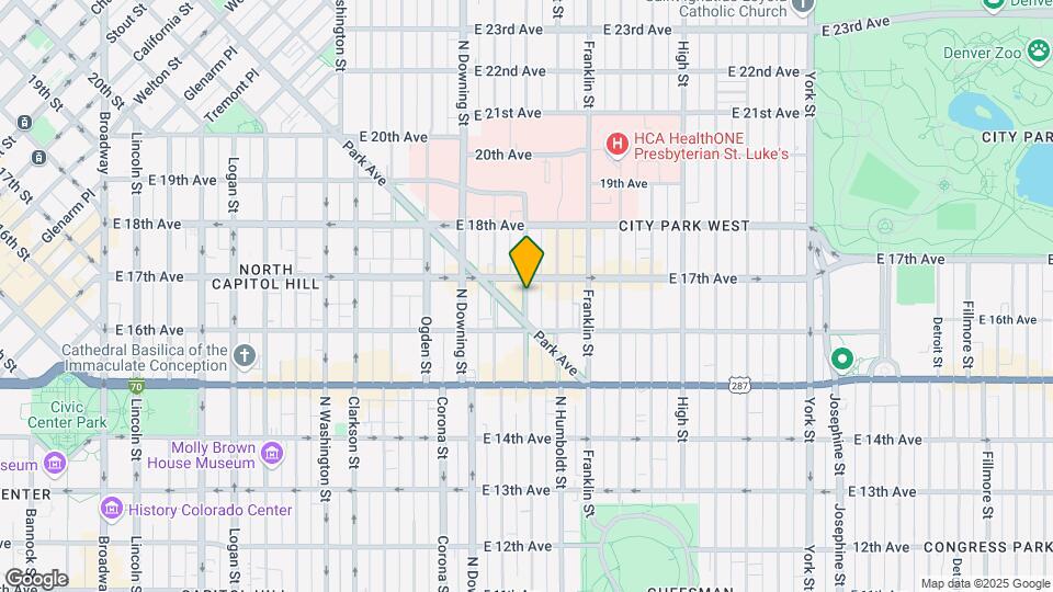 1652 Lafayette St Map and Location Details