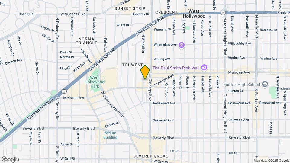 624 N West Knoll Dr Map and Location Details