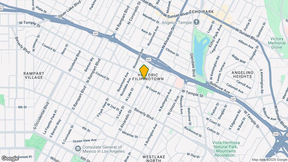 315 N Alvarado St, Unit Villa Map and Location Details