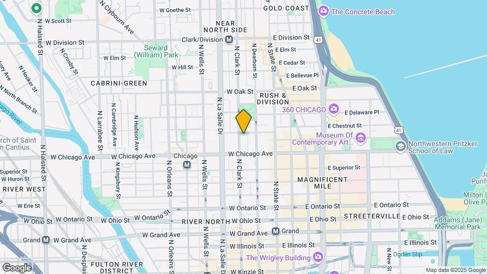 833 N Clark St Map and Location Details