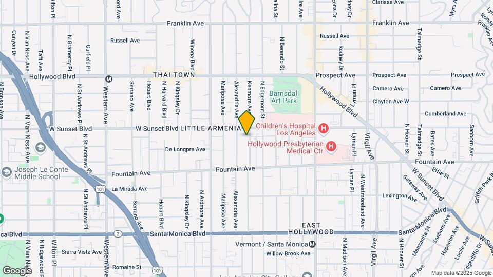 1429 N Kenmore Ave Mapa y Detalles de la Ubicación