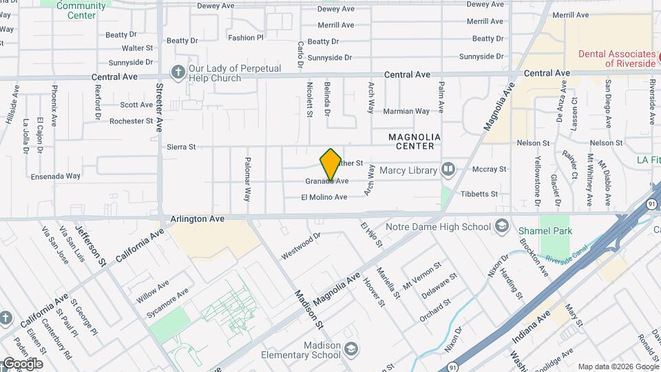 4820 Granada Ave Map and Location Details