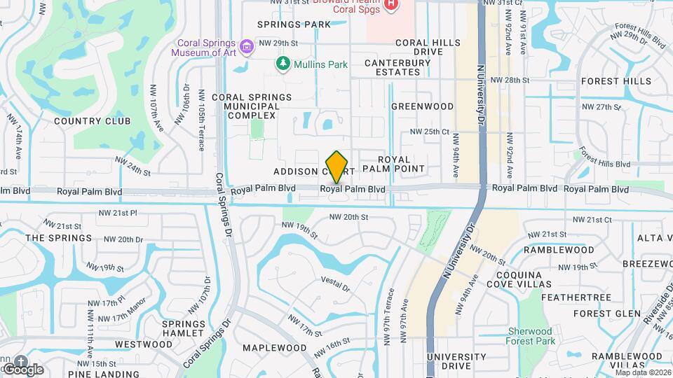 9918 Royal Palm Blvd Map and Location Details