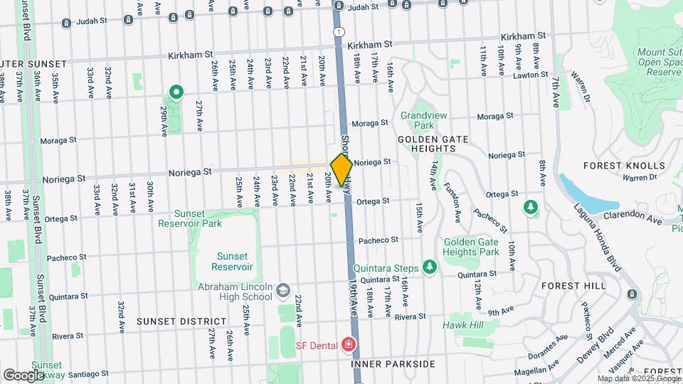 1877 19th Ave, Unit Top Floor Map and Location Details