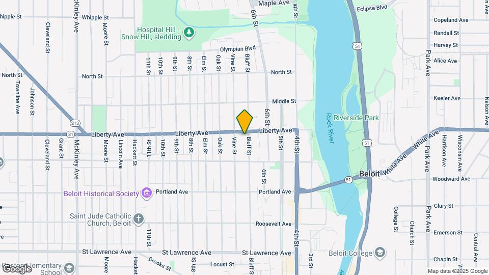 1050 Bluff St Map and Location Details