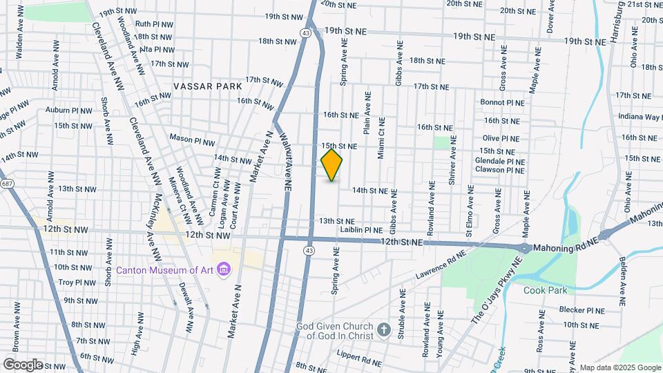 1405 Spring Ave NE Map and Location Details