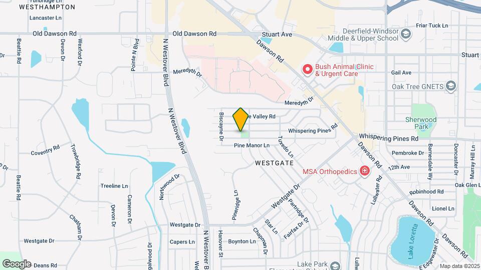 2704 Whispering Pines Rd Map and Location Details