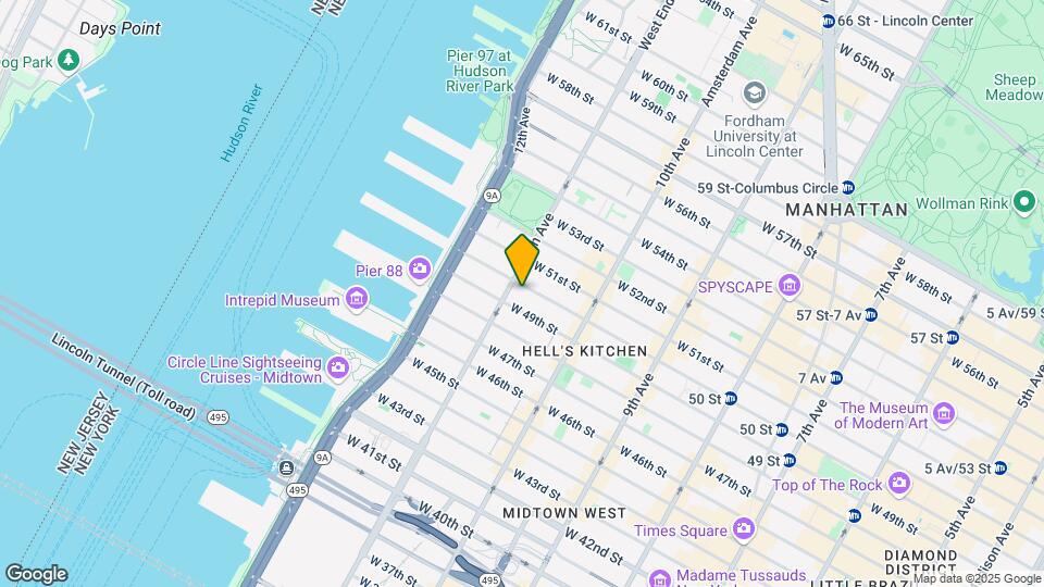 554 W 50th St Map and Location Details