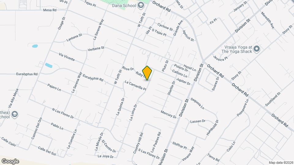 1180 La Loma Dr Map and Location Details