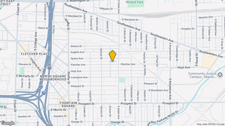 1616 Fletcher Ave Map and Location Details