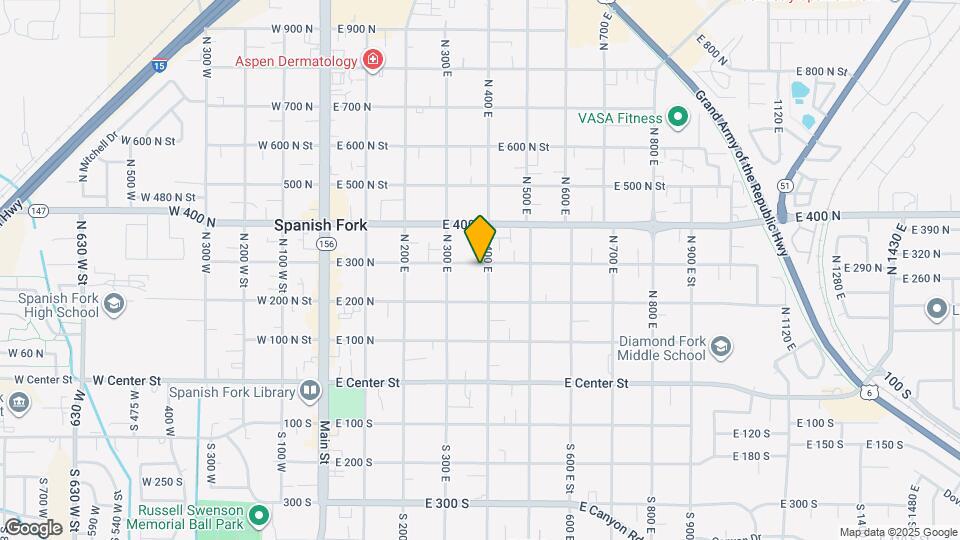 285 N 400 E Map and Location Details