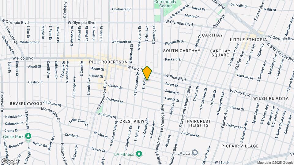 1444 S Holt Ave Mapa y Detalles de la Ubicación