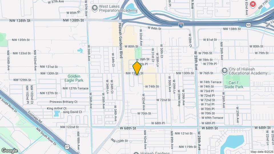 7562 W 32nd Ct Map and Location Details