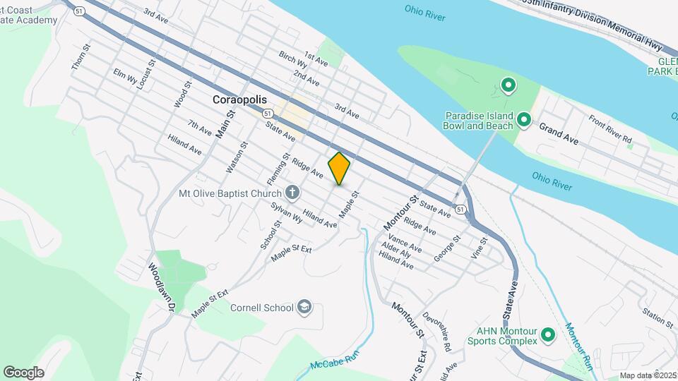 1304 Ridge Ave, Unit 3rd floor Map and Location Details