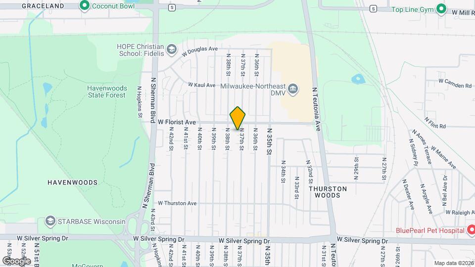 5953 N 37th St Map and Location Details