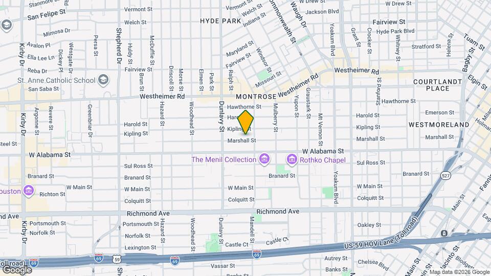 1624 Marshall Mapa y Detalles de la Ubicación