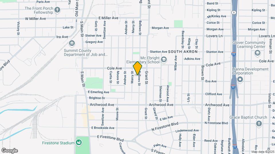 1214 Bellows St Map and Location Details