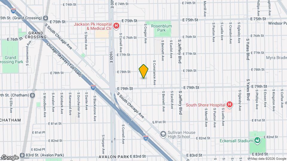7832 S Cregier Ave Map and Location Details