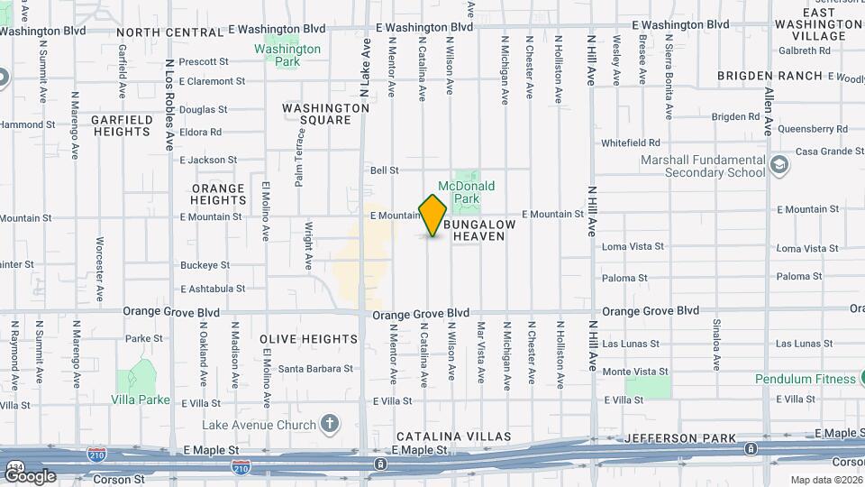 844 N Catalina Ave Map and Location Details