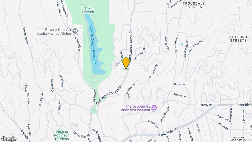 1165 Coldwater Canyon Dr Map and Location Details