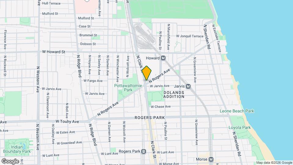 7409 N Clark St Map and Location Details