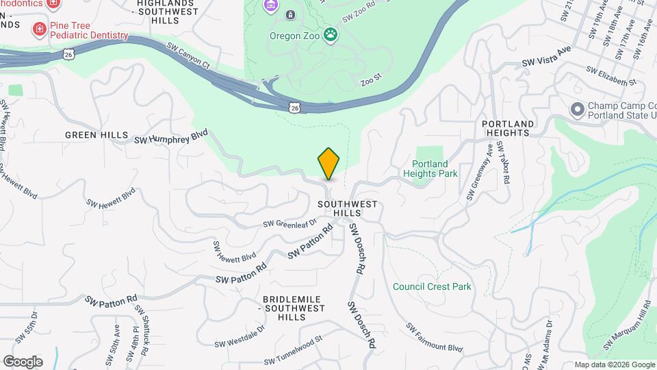 3611 SW Humphrey Blvd Map and Location Details