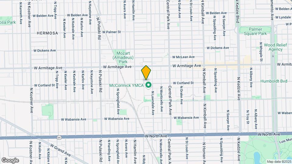 3720 W Cortland St, Unit 1A Map and Location Details