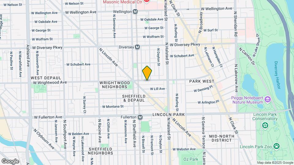 911 W Wrightwood Ave Map and Location Details