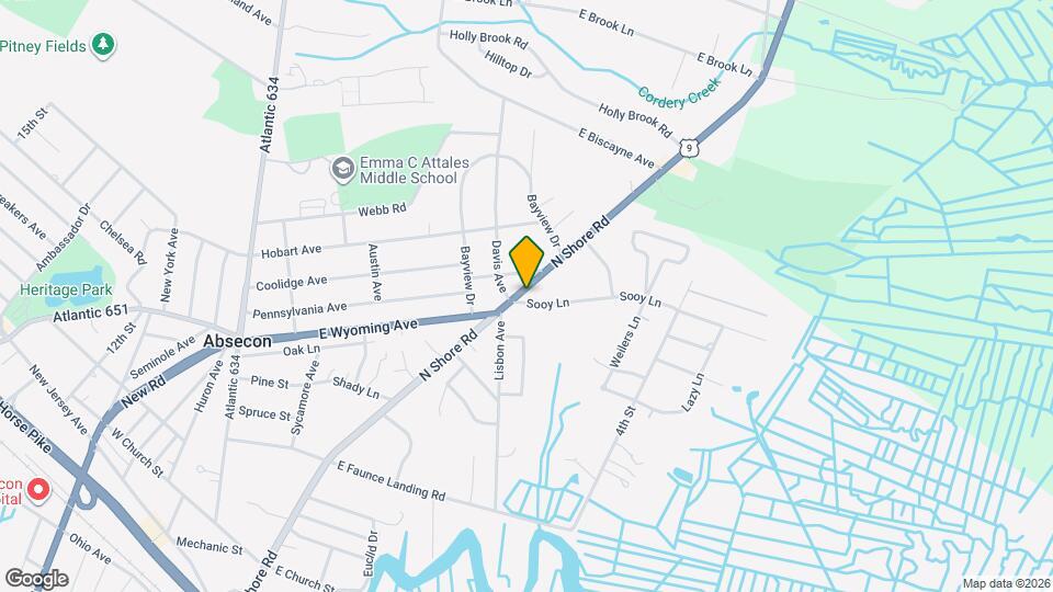 626 N Shore Rd Map and Location Details