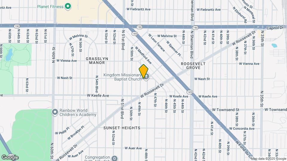 3634 N 49th St Map and Location Details