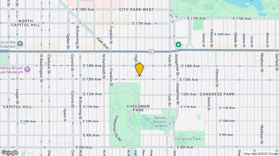 Metropolitan Apartments at Cheesman Park Mapa y Detalles de la Ubicación