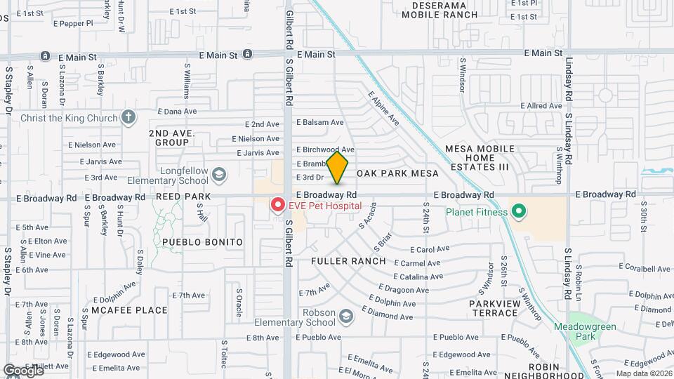 2124 E Broadway Rd Map and Location Details