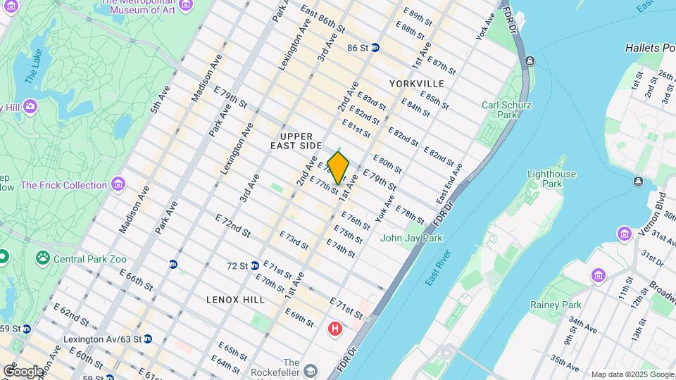 353 E 77th St Mapa y Detalles de la Ubicación