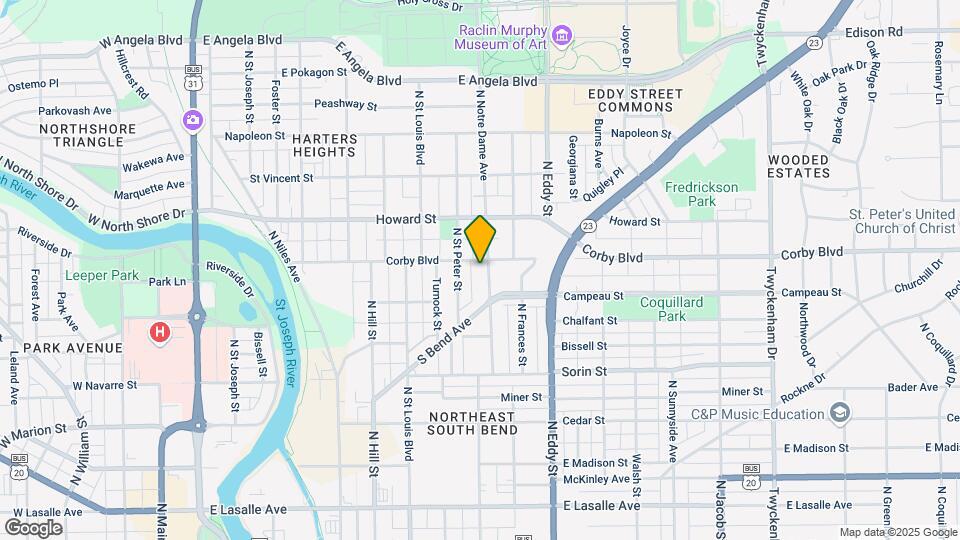 835 N Notre Dame Ave Map and Location Details