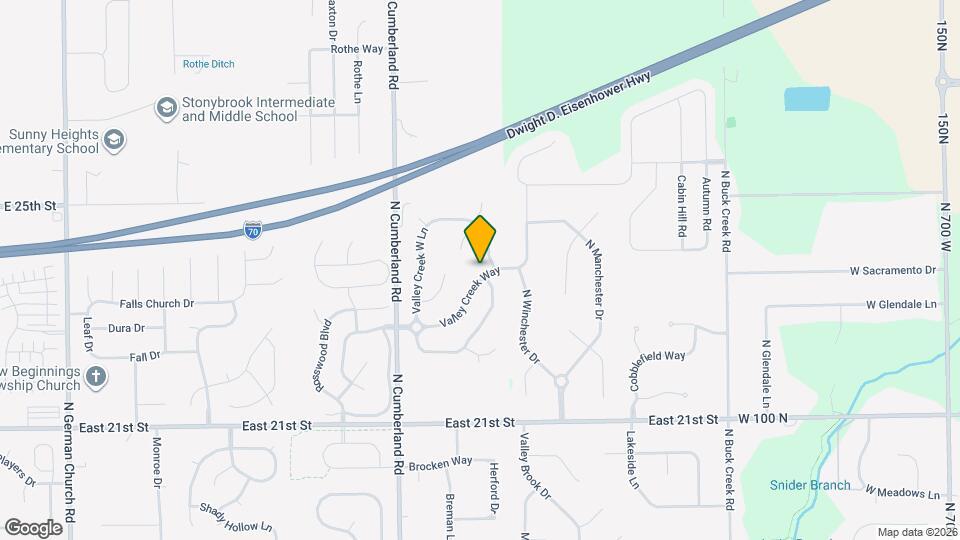 2342 Valley Creek Way Map and Location Details