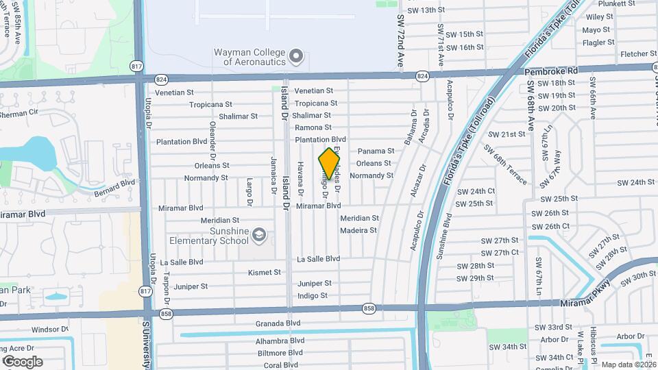 2331 Flamingo Dr Map and Location Details