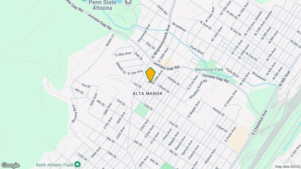 122 E 25th Ave Map and Location Details