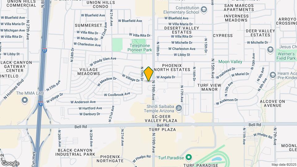 1915 W Village Dr Map and Location Details