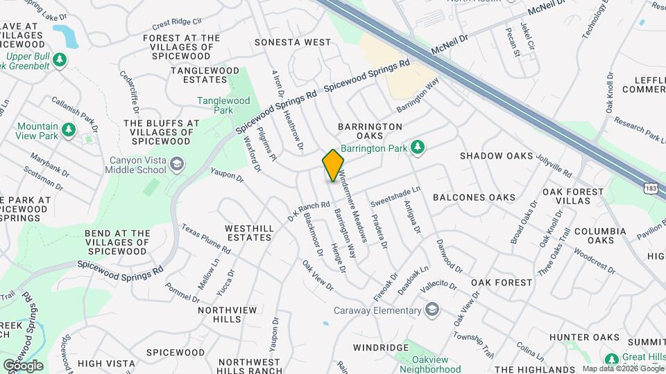 11407 Barrington Way Map and Location Details