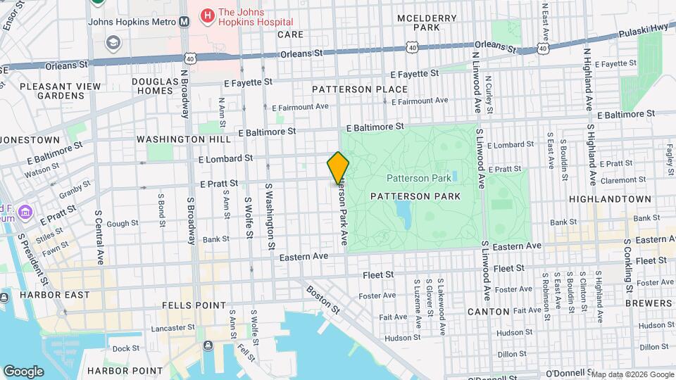 204 S Patterson Park Ave Mapa y Detalles de la Ubicación
