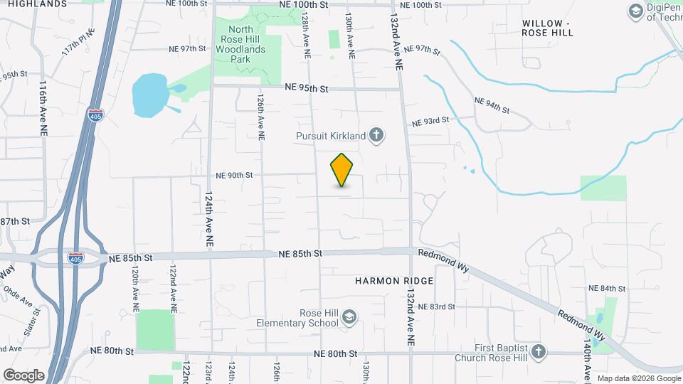 12830 NE 88th St Map and Location Details