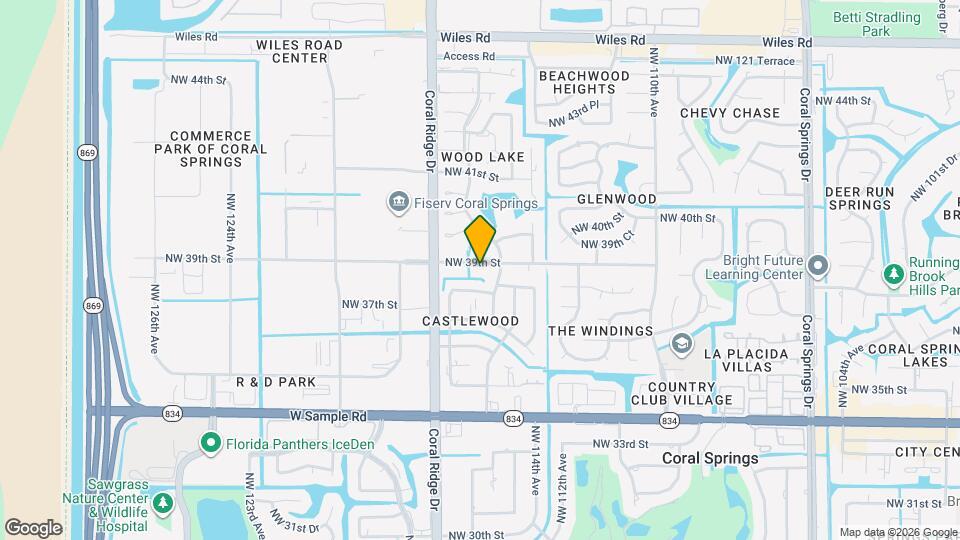 11574 NW 39th St Map and Location Details