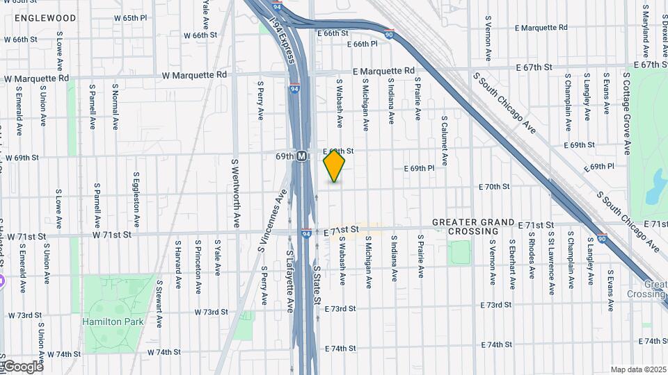 6956 S Wabash Ave Map and Location Details