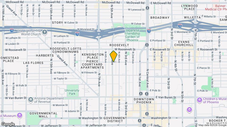 645 N 5th Ave Map and Location Details