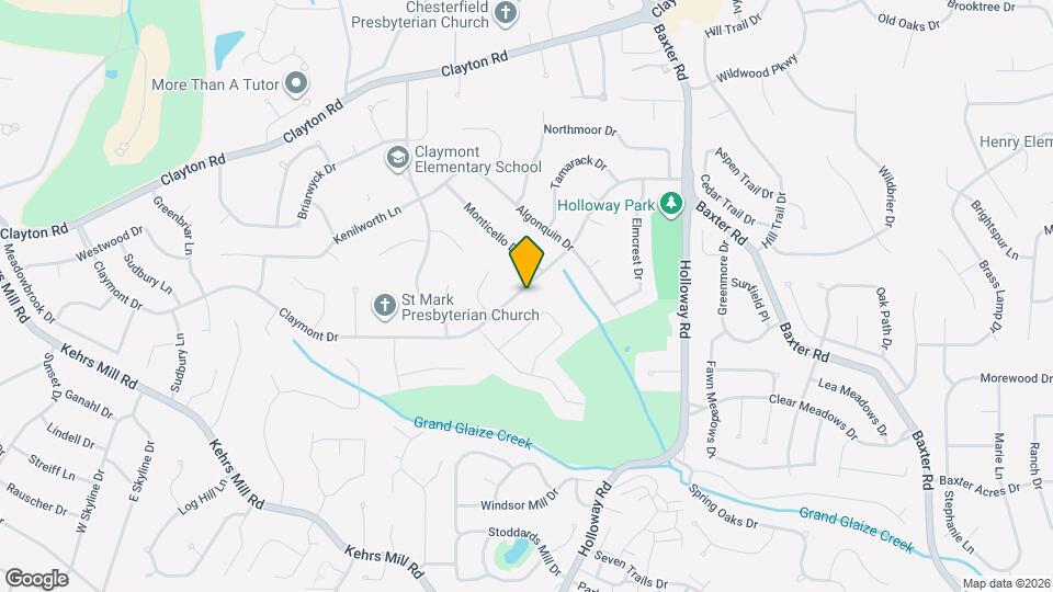 412 Claymont Dr Map and Location Details