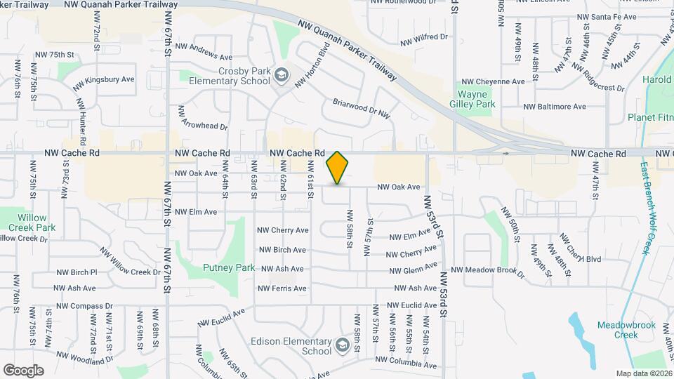 5810 NW Oak Ave Map and Location Details