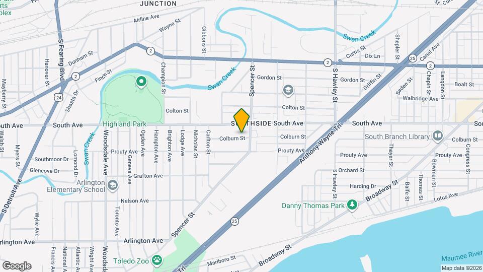 1418 Colburn St Map and Location Details
