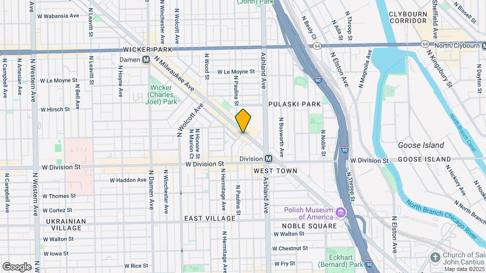 1286 N Milwaukee Ave Map and Location Details