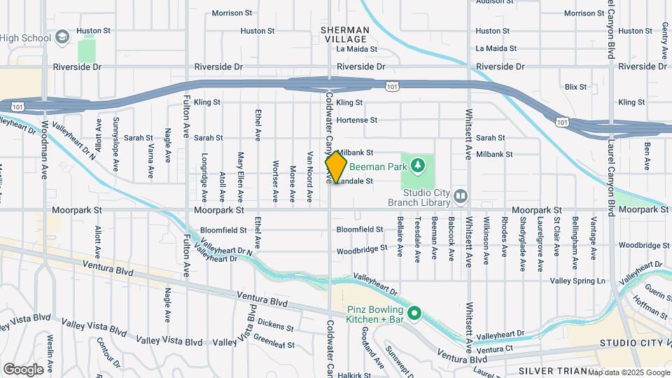 4432 Coldwater Canyon Mapa y Detalles de la Ubicación